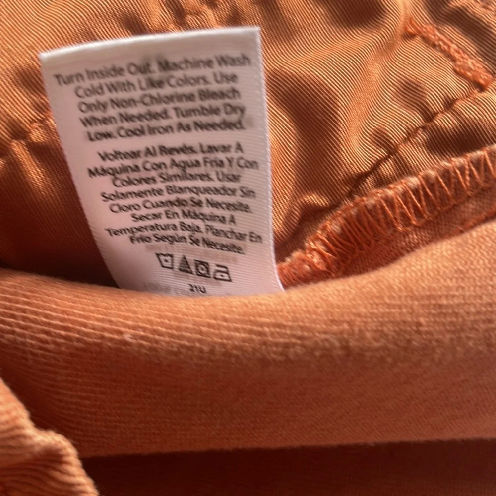 Wonder nation Jean overall dress, orange, size 18M